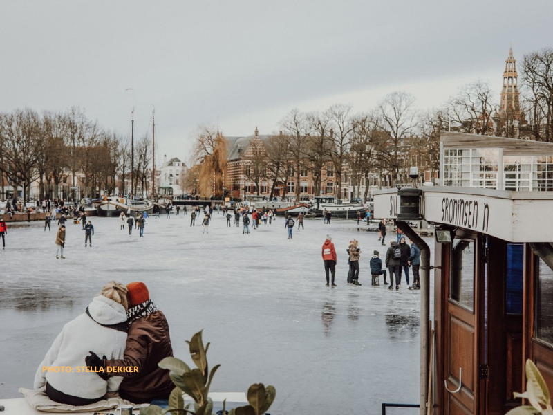 Ice skating in Groningen